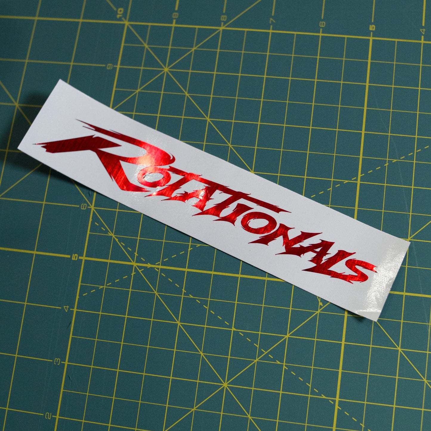 Rotationals - NEW Logo Shiny Red Sticker
